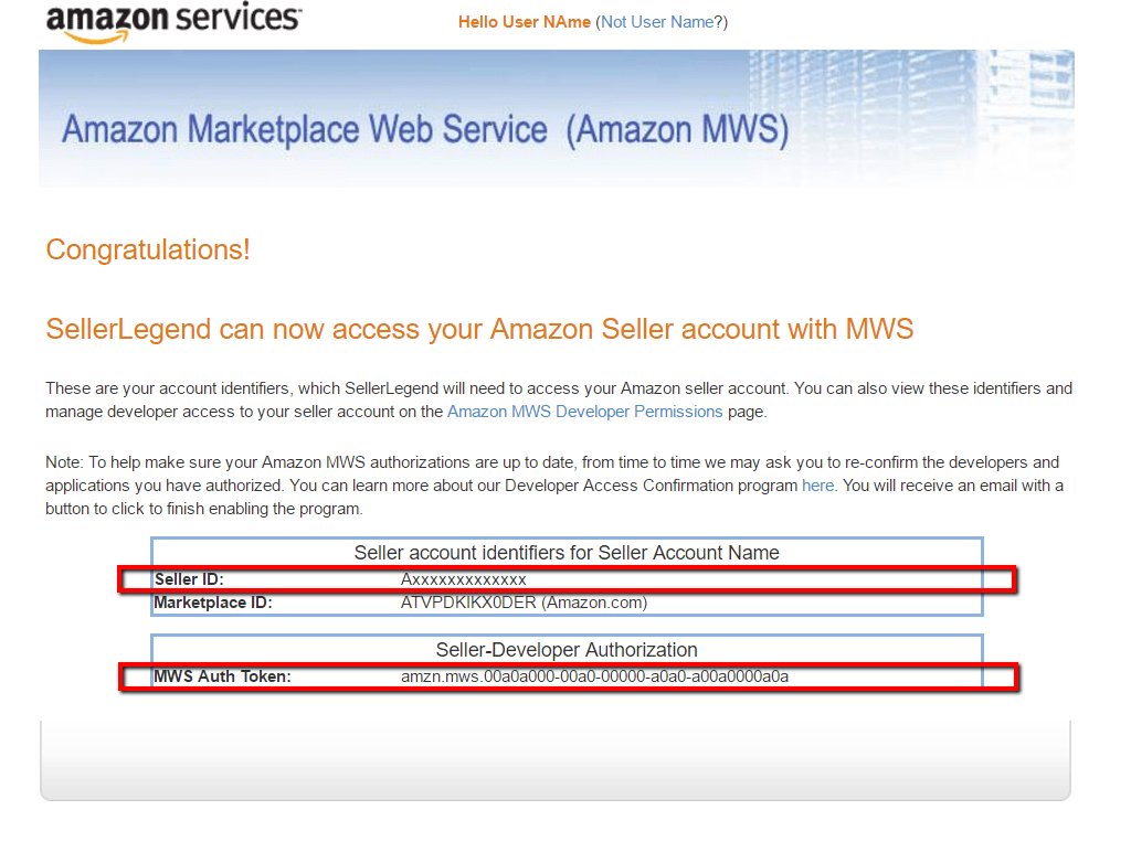 How do i generate mws amazon keys 2017
